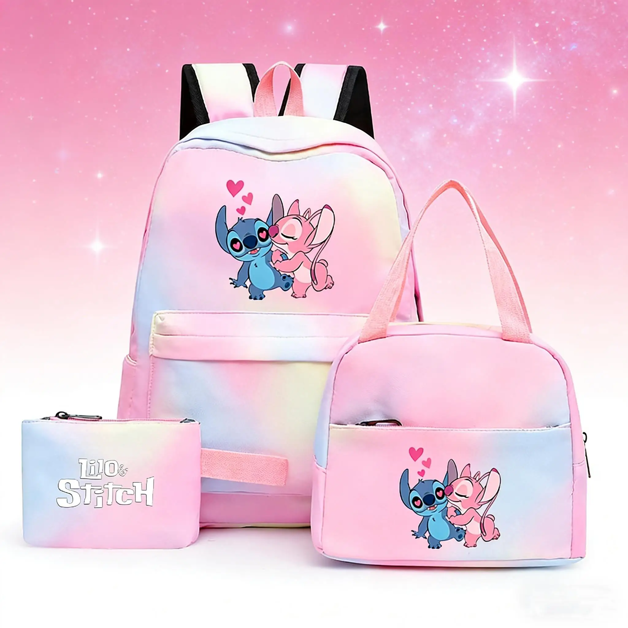 Набор из 3 предметов: рюкзак Lilo & Stitch, сумка для обеда и повседневная школьная сумка для мальчиков, девочек, женщин, студентов и подростков
Набор из 3 предметов: рюкзак Lilo & Stitch, сумка для обеда и повседневная школьная сумка для мальчиков, девочек, женщин, студентов и подростков
