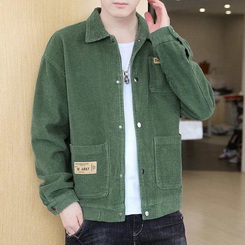 Autumn Corduroy Jaet Men's Collar Outerwear Color Haome Loose Casual Trendy Workwear Top Youth ular Sle
Autumn Corduroy Jaet Men's Collar Outerwear Color Haome Loose Casual Trendy Workwear Top Youth ular Sle