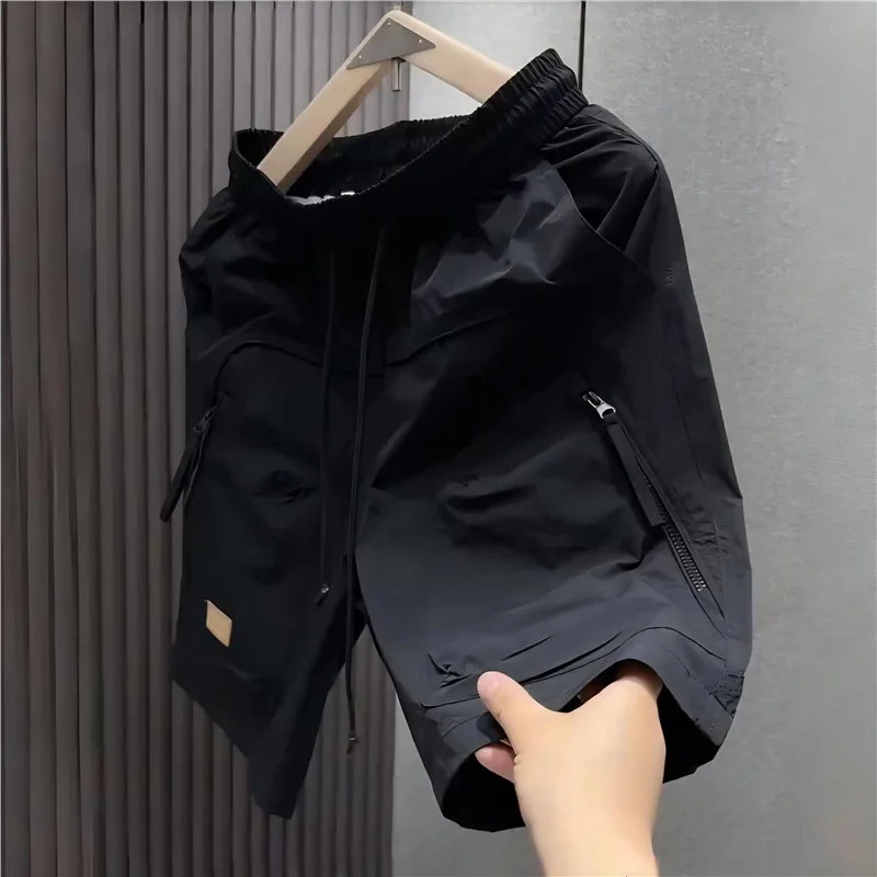 Summer Men's Sporty Zipper Pocket Short Pants Thin Beach Five-Part Breathable Casual Quick-Dry Straight Leg mid Waist Elastic
Summer Men's Sporty Zipper Pocket Short Pants Thin Beach Five-Part Breathable Casual Quick-Dry Straight Leg mid Waist Elastic