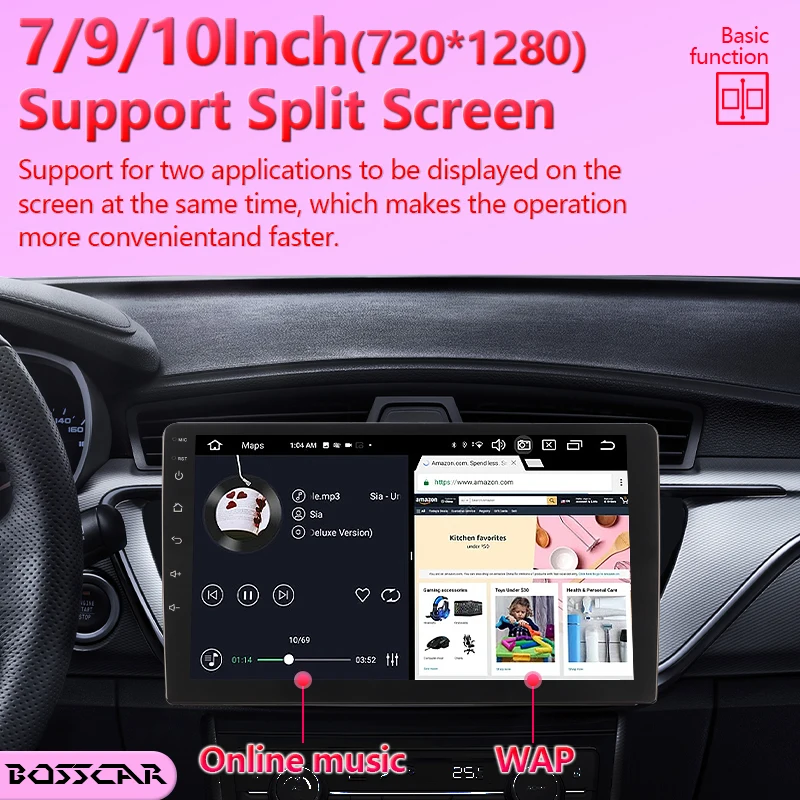 BOSSCAR 2Din Car Radio HD Android Autoradio Multimedia Player Touch Screen Stereo MP5 FM Bluetooth USB Camera Carplay Player
BOSSCAR 2Din Car Radio HD Android Autoradio Multimedia Player Touch Screen Stereo MP5 FM Bluetooth USB Camera Carplay Player