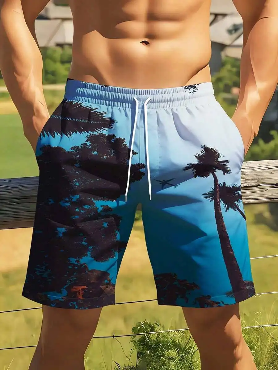 Mens Palm Tree Print Swim Trunks For Beach Summer Vacation Outdoor Activities
Mens Palm Tree Print Swim Trunks For Beach Summer Vacation Outdoor Activities