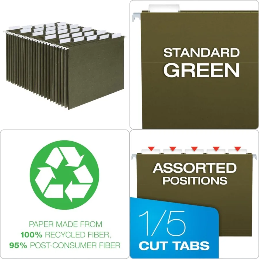 Подвесные папки для файлов Pendaflex Размер буквы с регулируемыми язычками 1/5 вырезами для организации хранения документов в офисах и домашних условиях
Подвесные папки для файлов Pendaflex Размер буквы с регулируемыми язычками 1/5 вырезами для организации хранения документов в офисах и домашних условиях