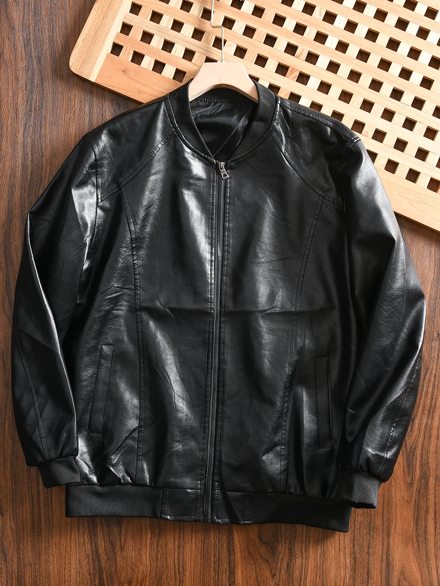 Matte Soft PU Leather Jacket Men's Fashionable Baseball Collar Autumn Outerwear Comfortable Regular Fit Youth Polyester Fiber
Matte Soft PU Leather Jacket Men's Fashionable Baseball Collar Autumn Outerwear Comfortable Regular Fit Youth Polyester Fiber