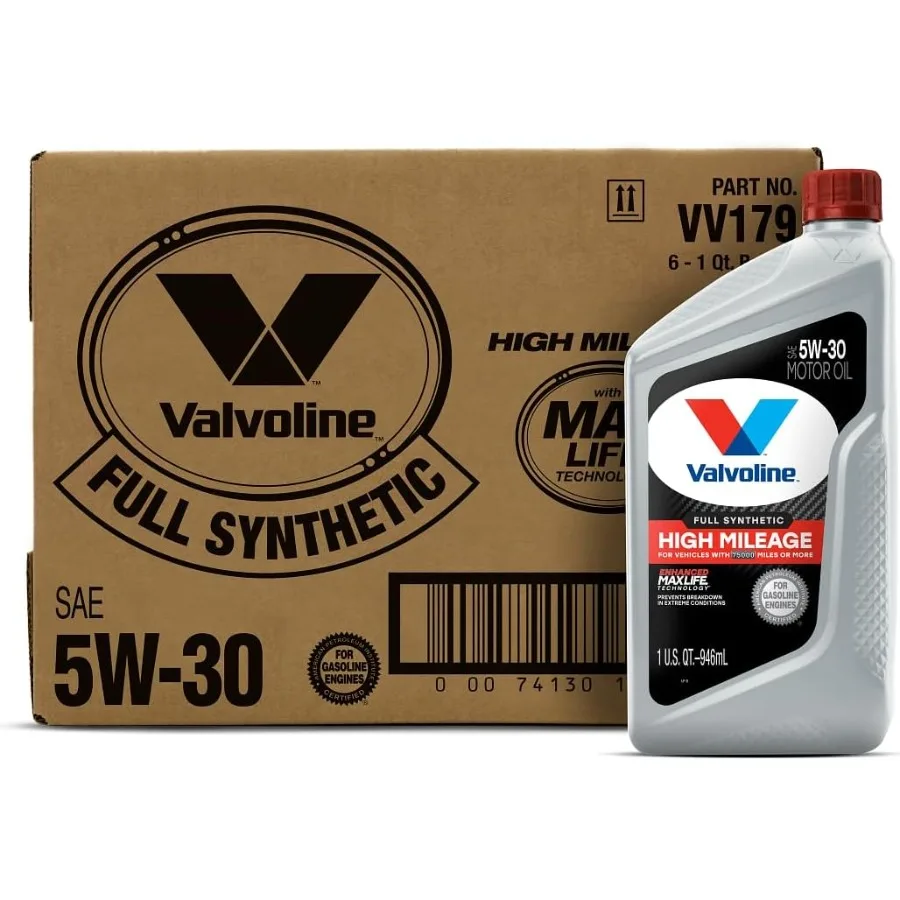 Full Synthetic High Mileage Motor Oil with MaxLife Technology SAE 5W30 for Extended Engine Protection in HighPerformance Vehicl
Full Synthetic High Mileage Motor Oil with MaxLife Technology SAE 5W30 for Extended Engine Protection in HighPerformance Vehicl