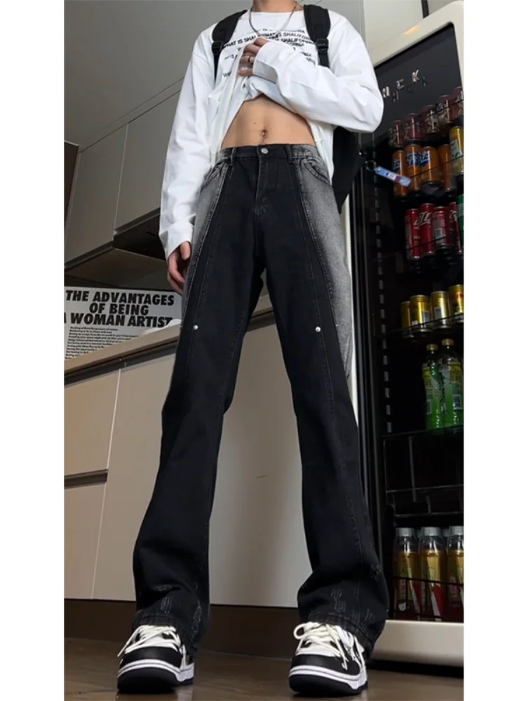 Retro American Spliced Men's Jeans Spring Autumn Design Sense Rivet CleanFit Straight Leg Micro Flare Long Pants
Retro American Spliced Men's Jeans Spring Autumn Design Sense Rivet CleanFit Straight Leg Micro Flare Long Pants