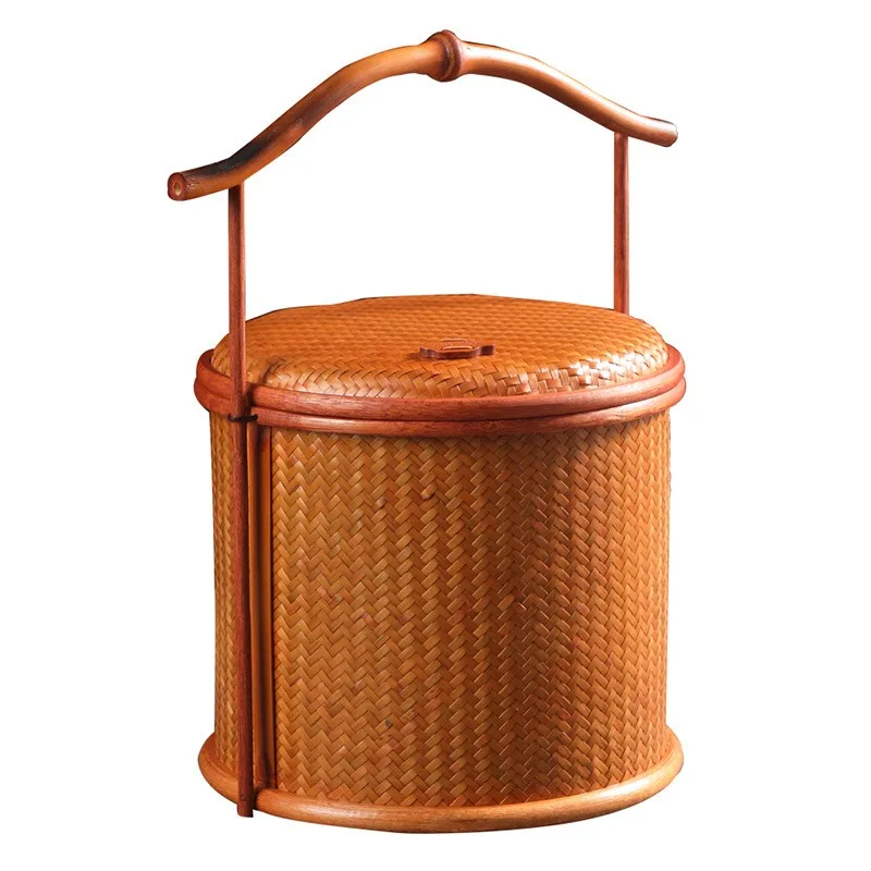 Handwoven Bamboo Container 2 Pieces, Round Box with Lid for Pu'er Tea Tea Set & Household Food Storage
Handwoven Bamboo Container 2 Pieces, Round Box with Lid for Pu'er Tea Tea Set & Household Food Storage