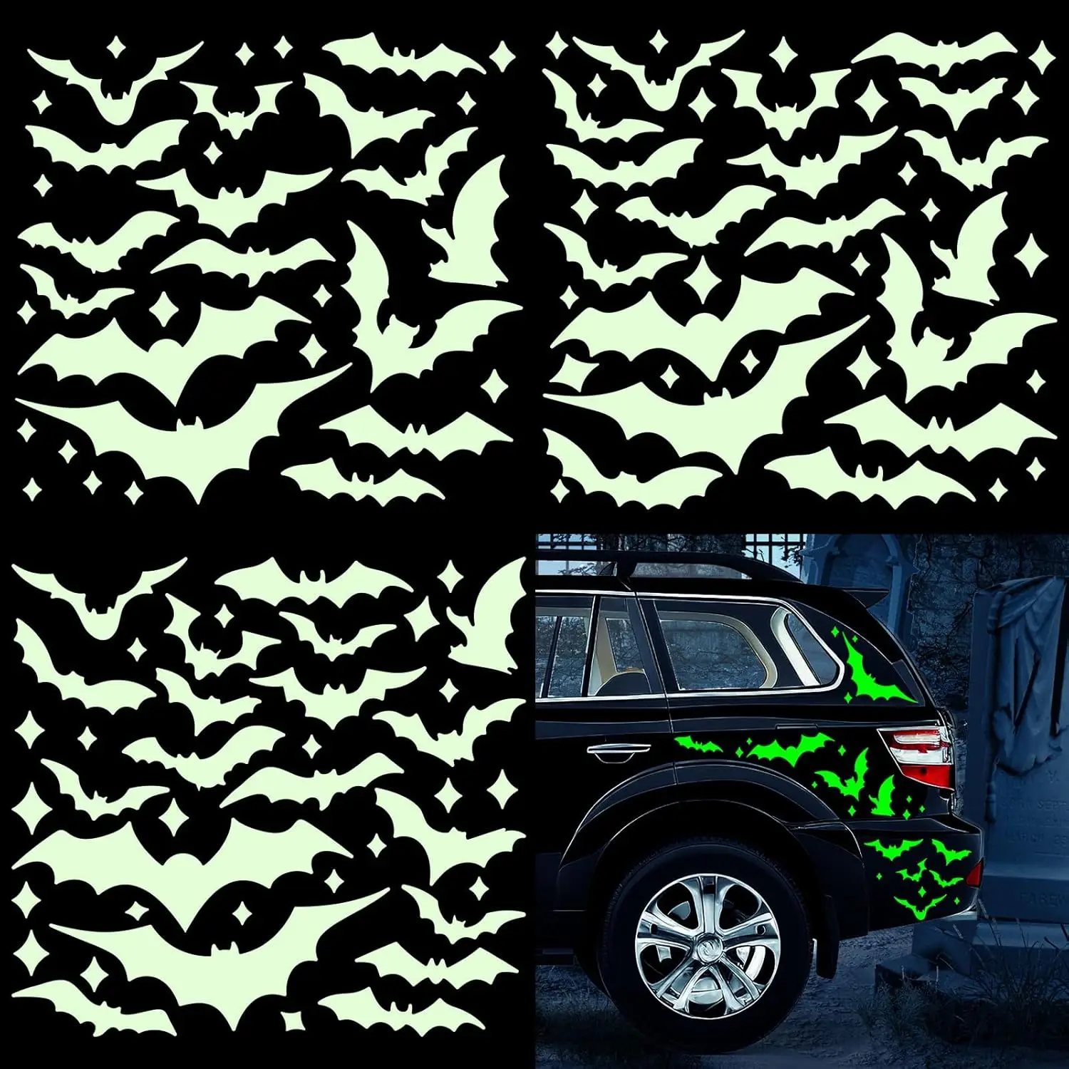 Whaline 3 Sheets Halloween Glow in The Dark Bat Car Decals Spooky Luminous Bat Vinyl Stickers for Bumper Truck Van SUV Car Window Headlamp Taillight
Whaline 3 Sheets Halloween Glow in The Dark Bat Car Decals Spooky Luminous Bat Vinyl Stickers for Bumper Truck Van SUV Car Window Headlamp Taillight