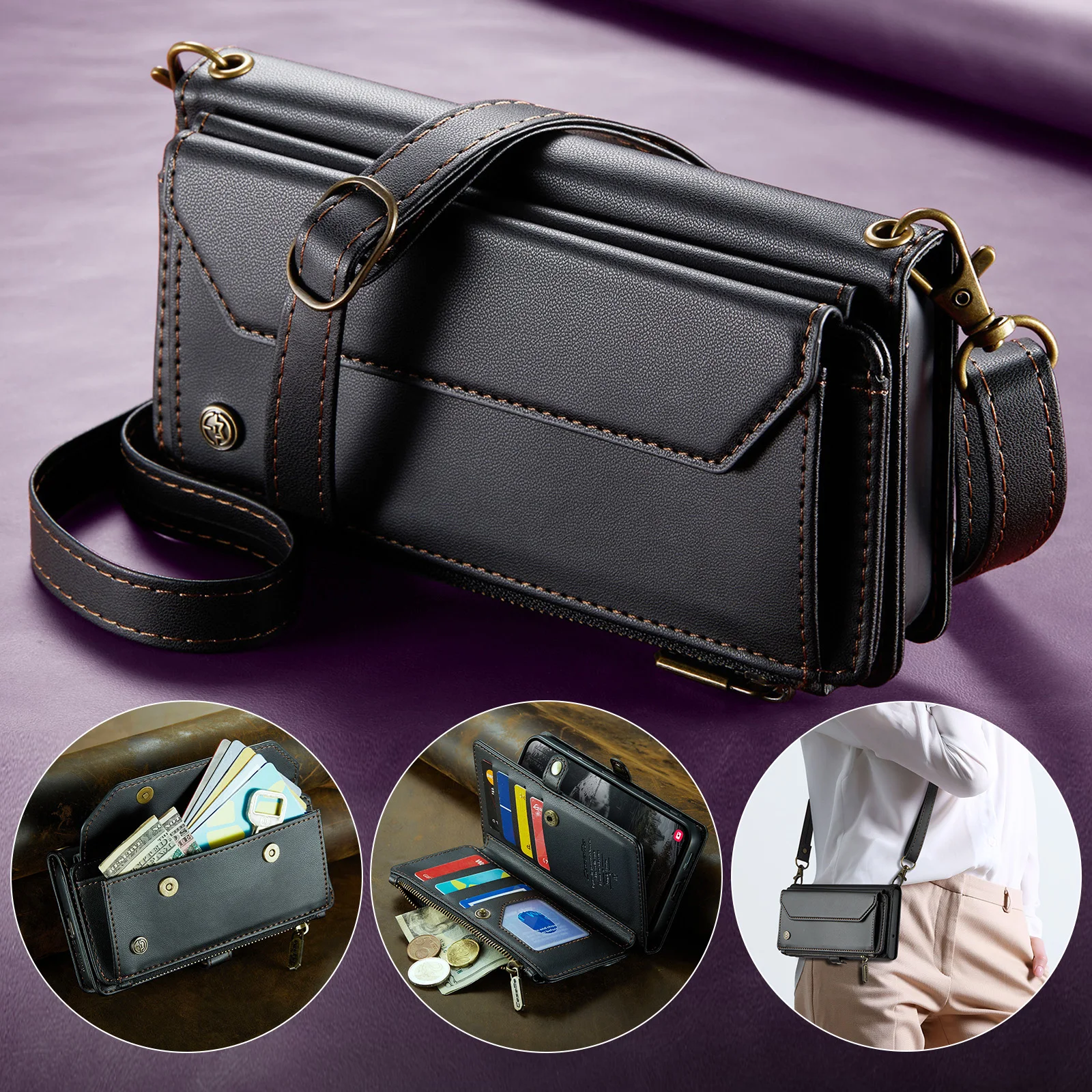CaseMe-C36 Phone Cases For Samsung Galaxy S25 Edge, Zipper Wallet Case PU Leather Flip Cover Skins Shell Card Pocket Money Bag
CaseMe-C36 Phone Cases For Samsung Galaxy S25 Edge, Zipper Wallet Case PU Leather Flip Cover Skins Shell Card Pocket Money Bag