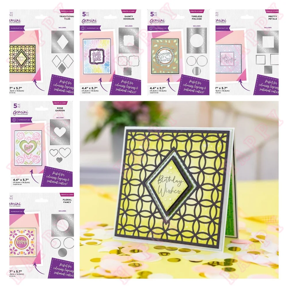 Metal Cutting Dies Square Round Diamond Heart Decoration For DIY Scrapbook Diary Album Paper Template Card Embossing Handcraft
Metal Cutting Dies Square Round Diamond Heart Decoration For DIY Scrapbook Diary Album Paper Template Card Embossing Handcraft
