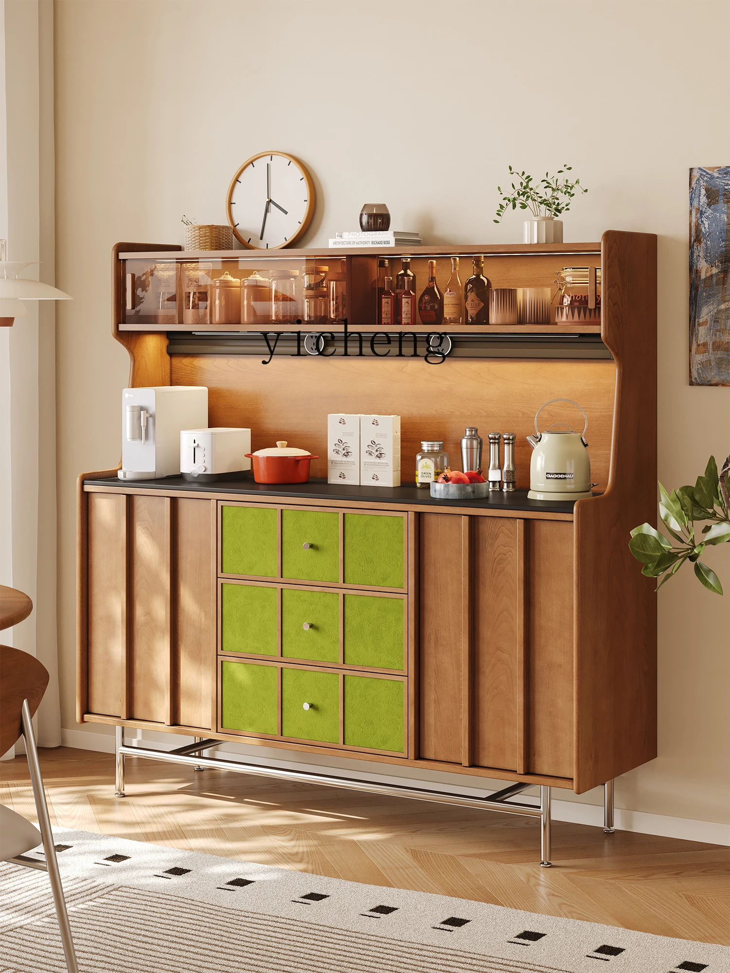 ZYA Vintage Style Solid Wood Sideboard Integrated Tea Cabinet Integrated Wall Storage Living Room Storage Cabinet
ZYA Vintage Style Solid Wood Sideboard Integrated Tea Cabinet Integrated Wall Storage Living Room Storage Cabinet