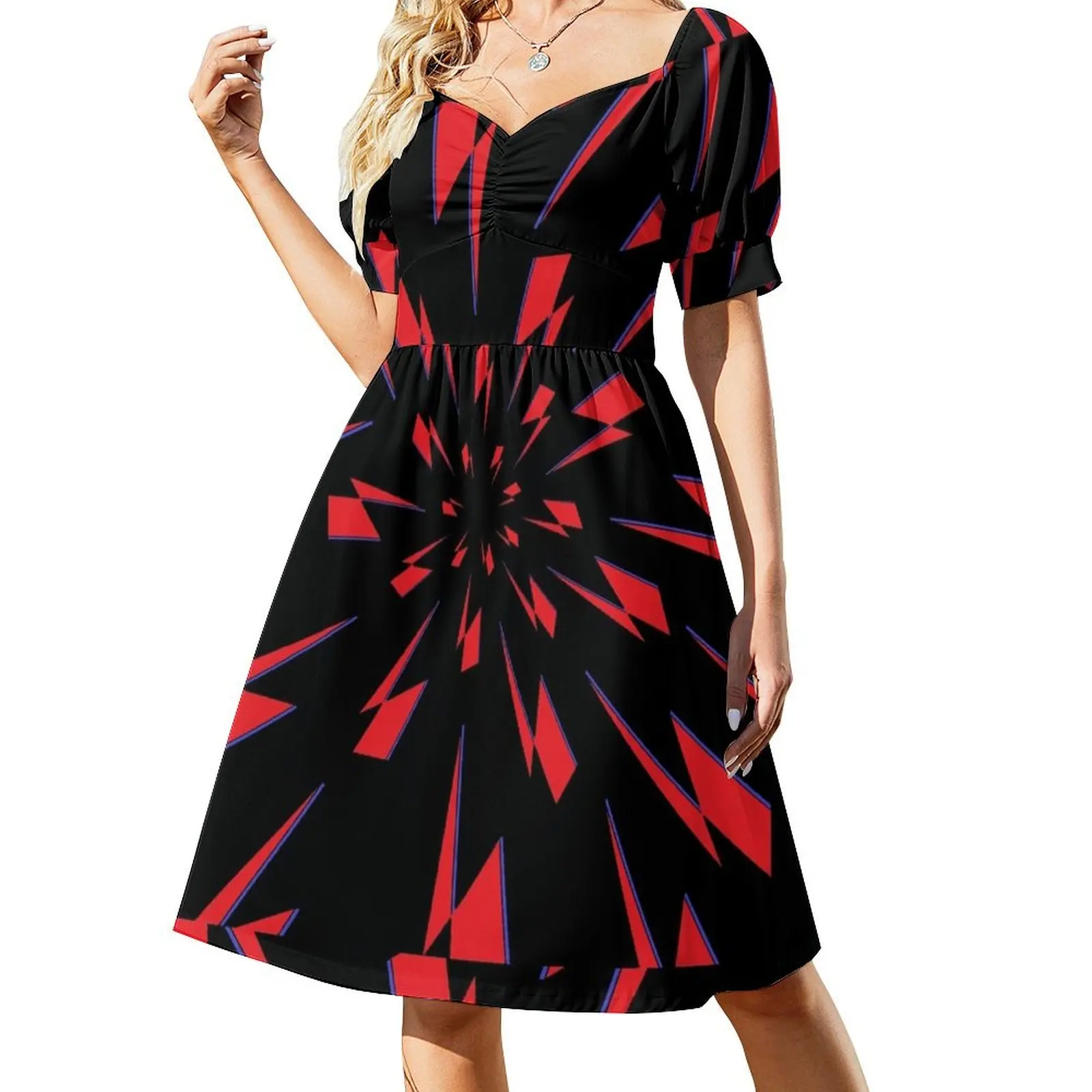 Black Lightning Vortex Short Sleeved Dress summer dress korean women Dresses Dress
Black Lightning Vortex Short Sleeved Dress summer dress korean women Dresses Dress