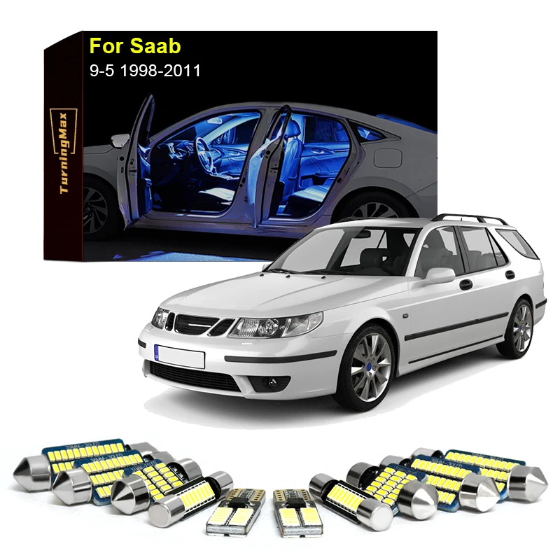 Комплект светодиодных ламп Canbus для внутреннего освещения Saab 9-5 1998-2011, Купольные лампы для чтения карты в багажнике, комнатные лампы, автомобильные аксессуары
Комплект светодиодных ламп Canbus для внутреннего освещения Saab 9-5 1998-2011, Купольные лампы для чтения карты в багажнике, комнатные лампы, автомобильные аксессуары