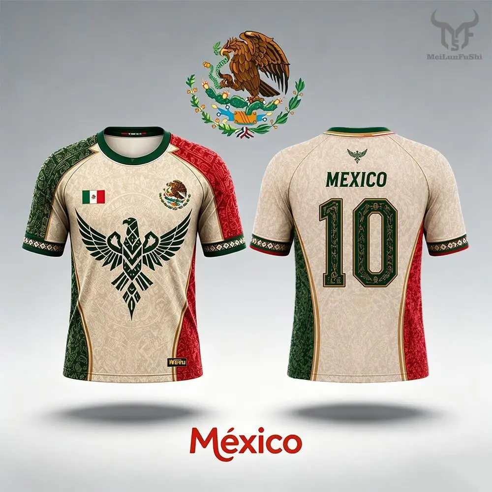 Men 2026 Mexican Flag Print Jersey Aztec Pattern Quick-Drying Breathable Soccer T-Shirt Unisex Casual Training Short-Sleeve Tee
Men 2026 Mexican Flag Print Jersey Aztec Pattern Quick-Drying Breathable Soccer T-Shirt Unisex Casual Training Short-Sleeve Tee