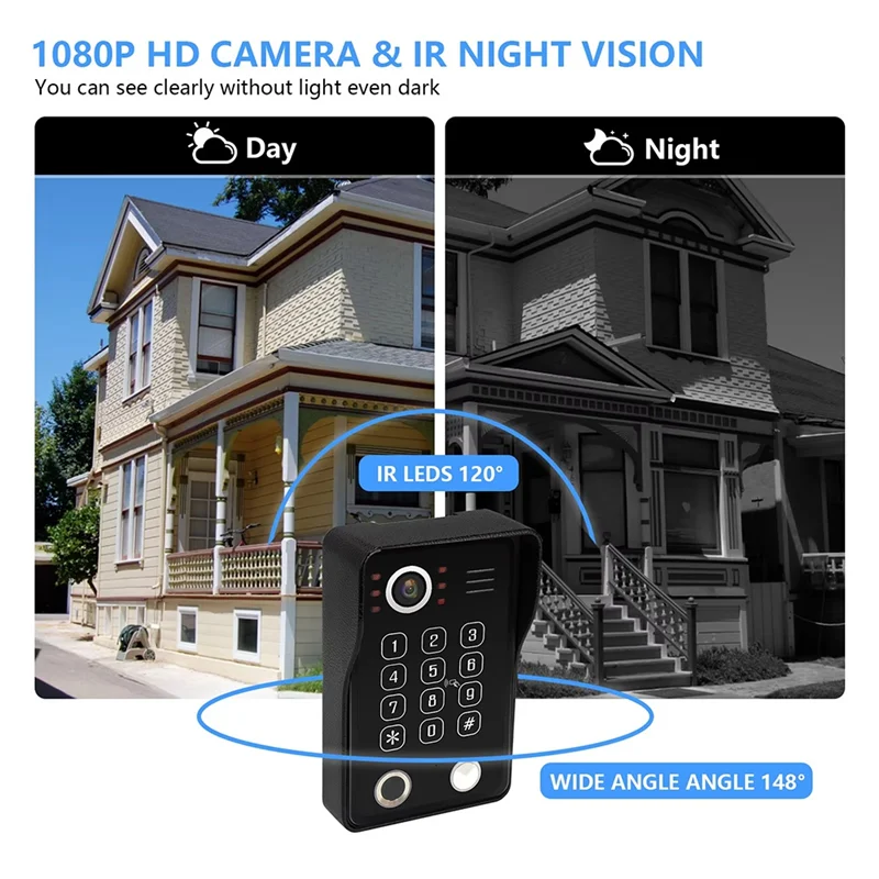 BYBS-Tuya Smart Video Doorphone 1080P Wifi Monitor Cam Doorbell Fingerprint Unlock Home Security System Video Intercom Entry US
BYBS-Tuya Smart Video Doorphone 1080P Wifi Monitor Cam Doorbell Fingerprint Unlock Home Security System Video Intercom Entry US