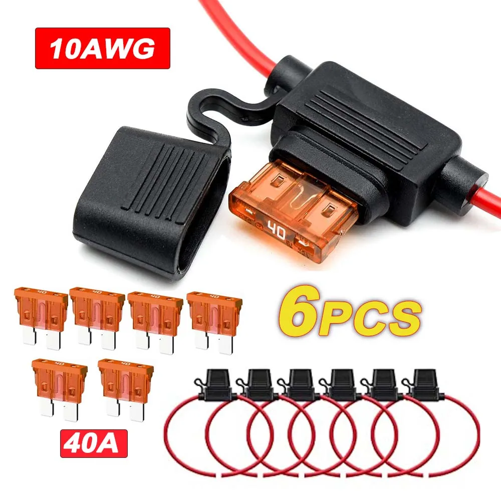 Встроенный держатель предохранителя 10 AWG — водонепроницаемый держатель предохранителя ATO/ATC на 12 В для лезвия предохранителя 40 А для морской автомобильной промышленности - 6 шт.
Встроенный держатель предохранителя 10 AWG — водонепроницаемый держатель предохранителя ATO/ATC на 12 В для лезвия предохранителя 40 А для морской автомобильной промышленности - 6 шт.