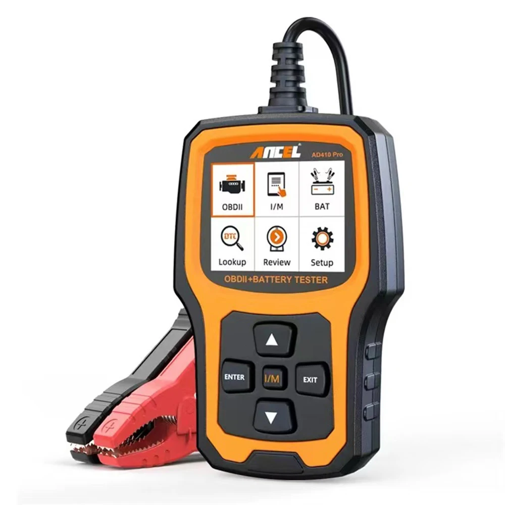 AD410 PRO OBD2 Scanner and Battery Tester 2-in-1 Car Diagnostic Tool Check Engine Light EVAP Test Live Data 12V Battery Analyzer
AD410 PRO OBD2 Scanner and Battery Tester 2-in-1 Car Diagnostic Tool Check Engine Light EVAP Test Live Data 12V Battery Analyzer