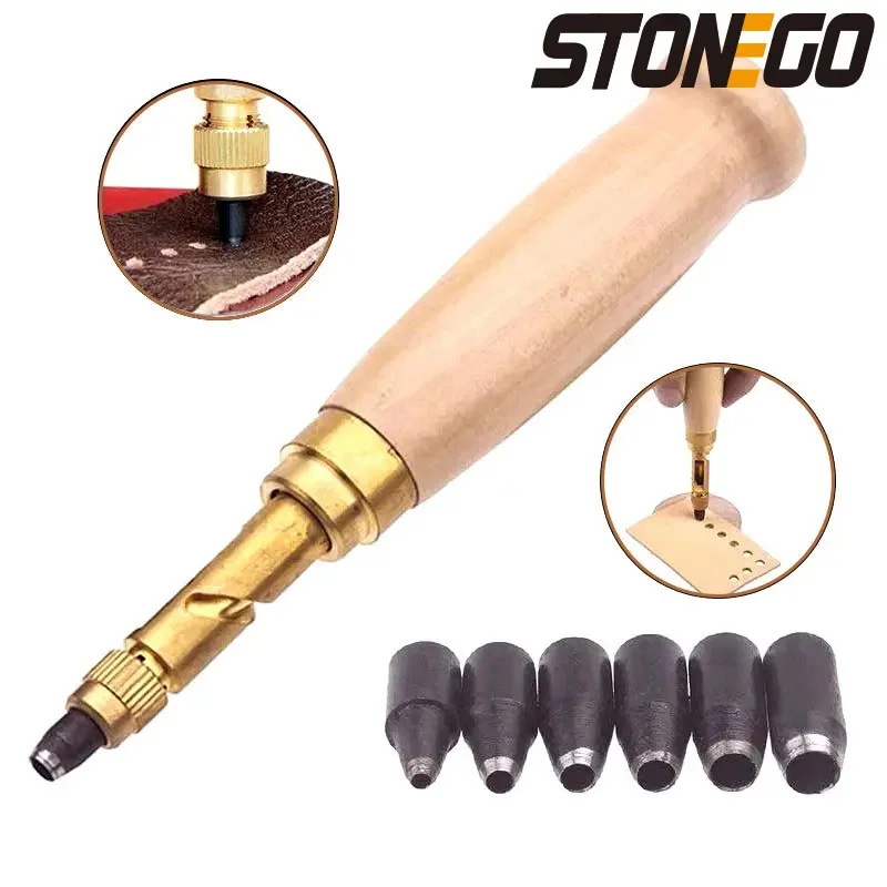 STONEGO 1Set Automatic Belt Punch Punch Interchangeable Multiple Heads with 6 Size Tips 1.5-4mm for Leather, Belts
STONEGO 1Set Automatic Belt Punch Punch Interchangeable Multiple Heads with 6 Size Tips 1.5-4mm for Leather, Belts