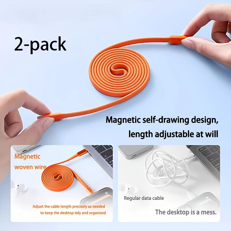 2 Pack 60W PD Magnetic Retractable Dual Type C Flat Cable Car Fast Charging Cord Easy Storage Portable For iPhone 17 Pro Max
2 Pack 60W PD Magnetic Retractable Dual Type C Flat Cable Car Fast Charging Cord Easy Storage Portable For iPhone 17 Pro Max