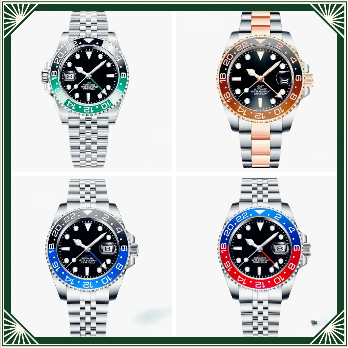 A1212 Store 40mm Men's Mechanical Watch, Sapphire Crystal, Dual Time Zone, Black and Blue Dial Customized Watches
A1212 Store 40mm Men's Mechanical Watch, Sapphire Crystal, Dual Time Zone, Black and Blue Dial Customized Watches