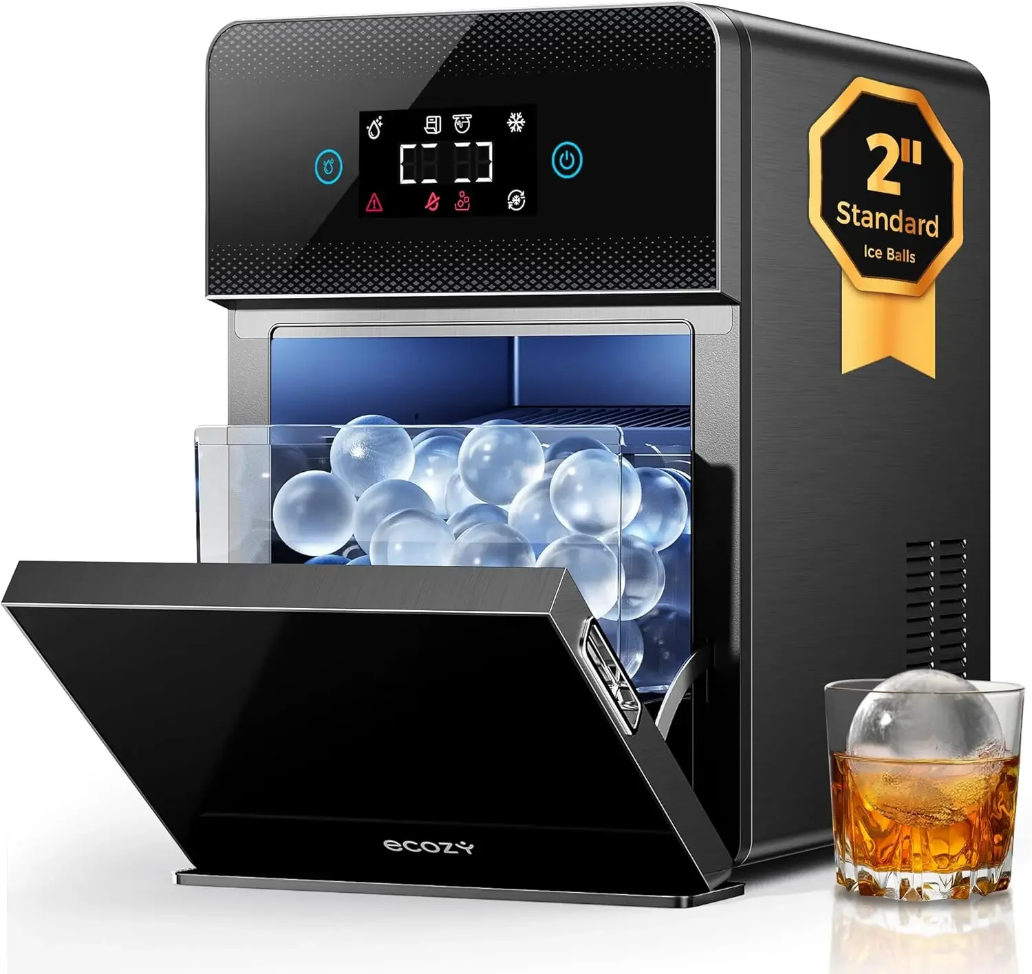 2 Clear Ice Ball Maker Countertop with CrystalFlux Technology 4 pcs in 40 Mins 144 pcs Day Sphere Ice Maker with Automatic
2 Clear Ice Ball Maker Countertop with CrystalFlux Technology 4 pcs in 40 Mins 144 pcs Day Sphere Ice Maker with Automatic