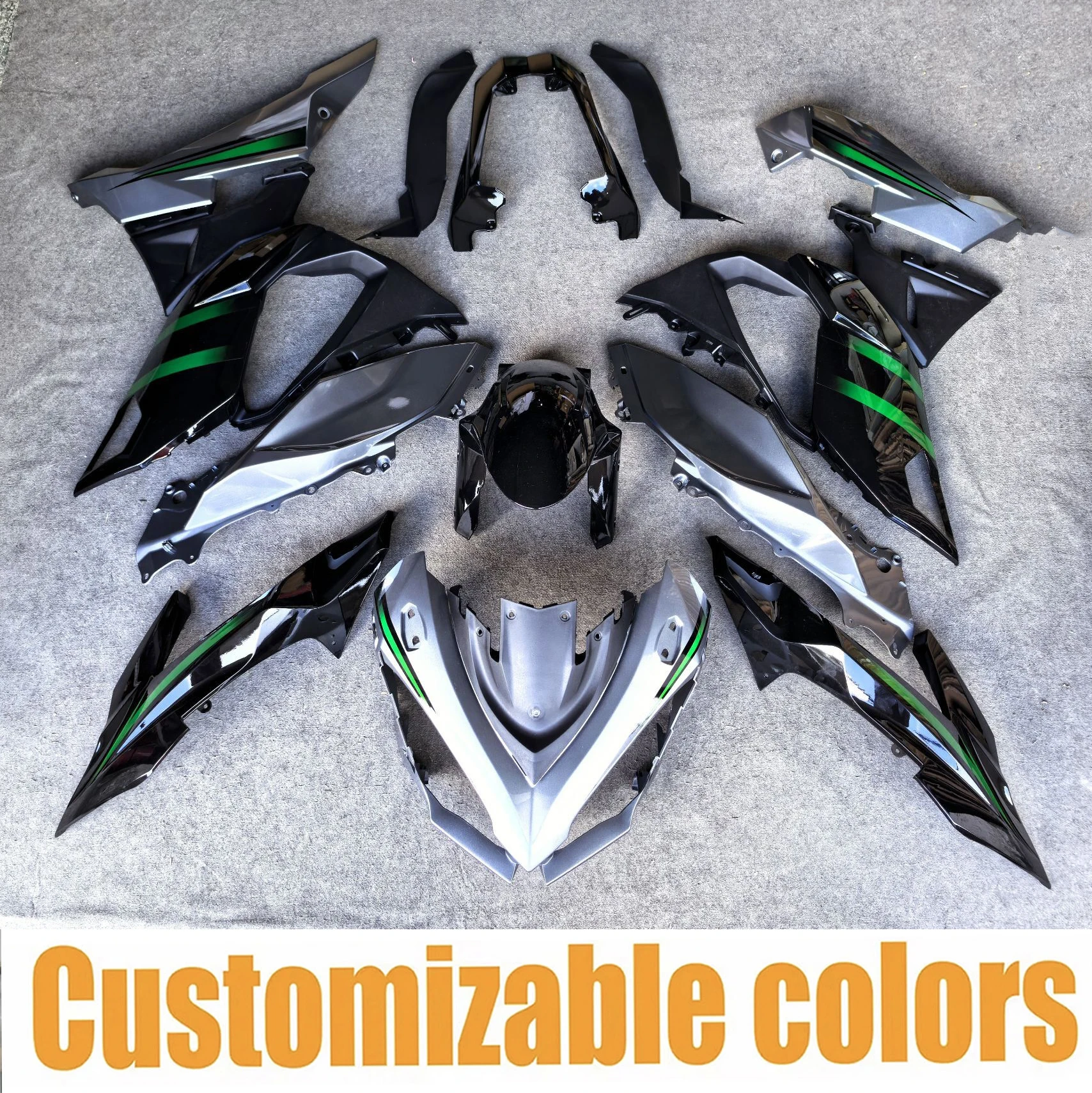 Настраиваемый кузов мотоцикла, подходящий для Kawasaki Z1000SX Ninja 1000/1100, комплект обтекателей, панель Z1000 SX 2021 22
Настраиваемый кузов мотоцикла, подходящий для Kawasaki Z1000SX Ninja 1000/1100, комплект обтекателей, панель Z1000 SX 2021 22