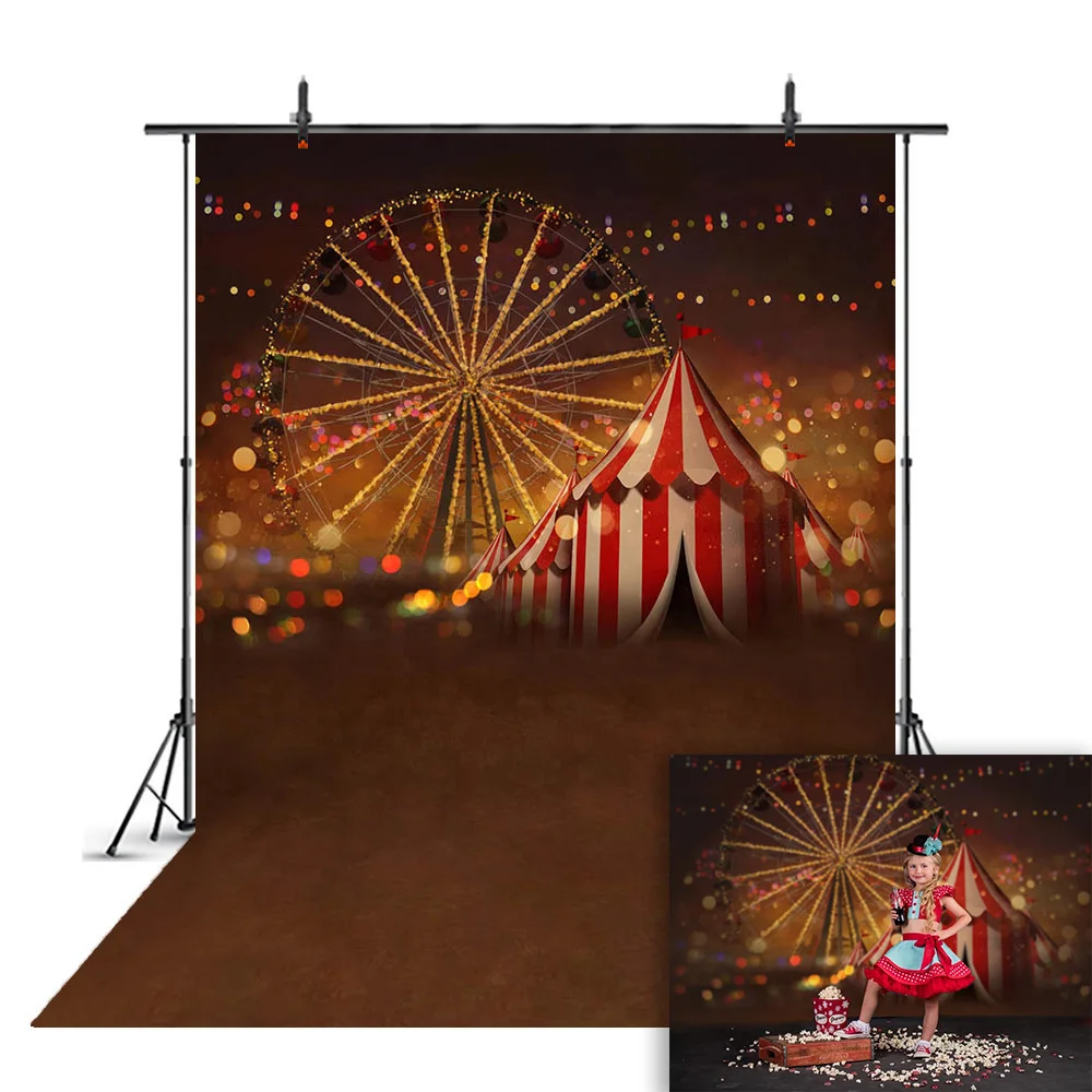Mocsicka Circus Photography Background Ferris Wheel Tent Decoration Children Birthday Party Decoration Photo Studio Props
Mocsicka Circus Photography Background Ferris Wheel Tent Decoration Children Birthday Party Decoration Photo Studio Props