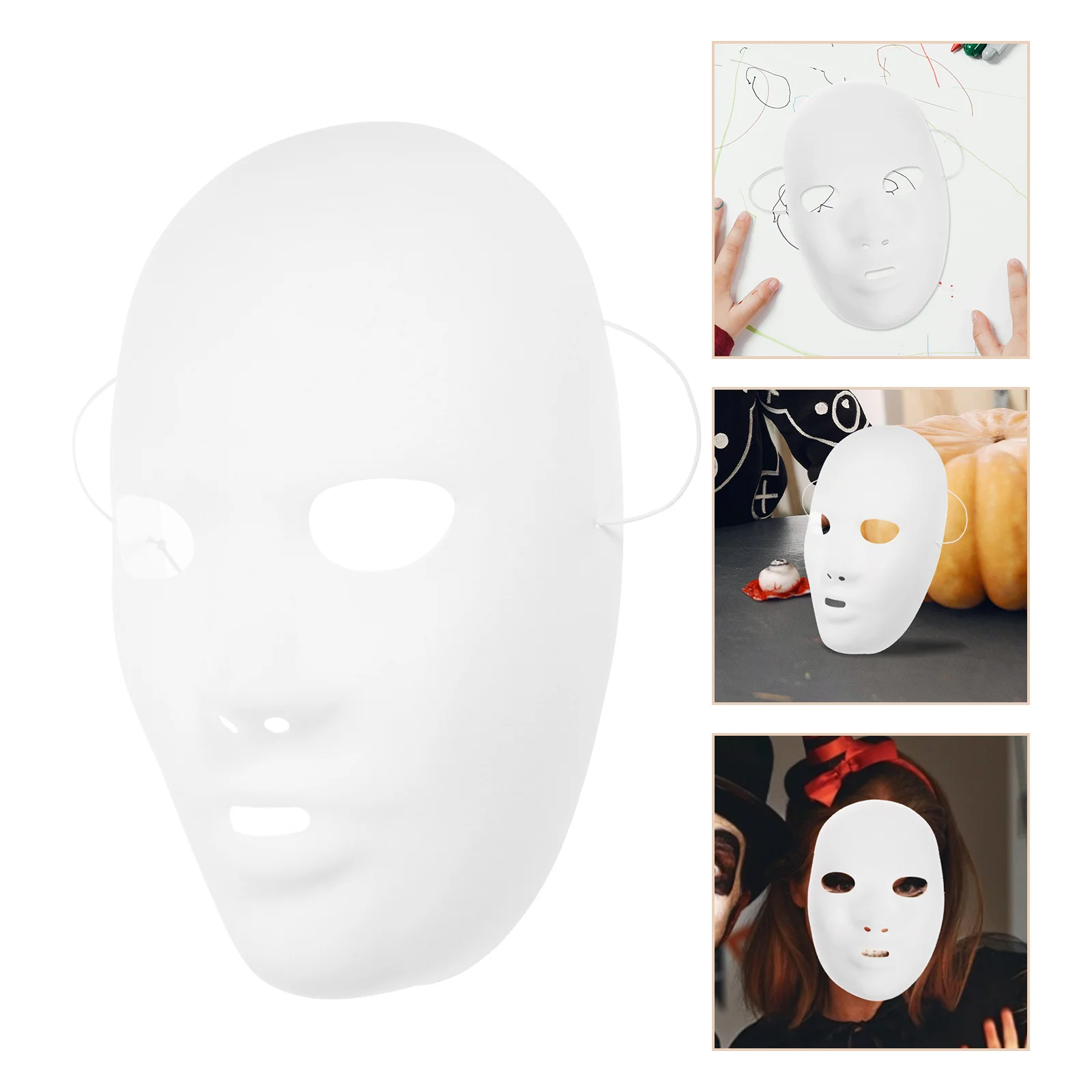 12pcs White Mask For Adults Full Face Diy Painting Halloween Costume Ghost Mask Blank Eco-Friendly Elastic Strap Comfortable Fit
12pcs White Mask For Adults Full Face Diy Painting Halloween Costume Ghost Mask Blank Eco-Friendly Elastic Strap Comfortable Fit