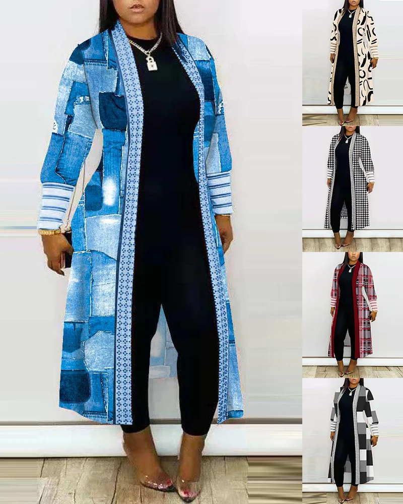 Women casual loose long cardigan open stitch trench coat 2023 autumn winter vintage print long sleeve cardigan coats streetwear
Women casual loose long cardigan open stitch trench coat 2023 autumn winter vintage print long sleeve cardigan coats streetwear