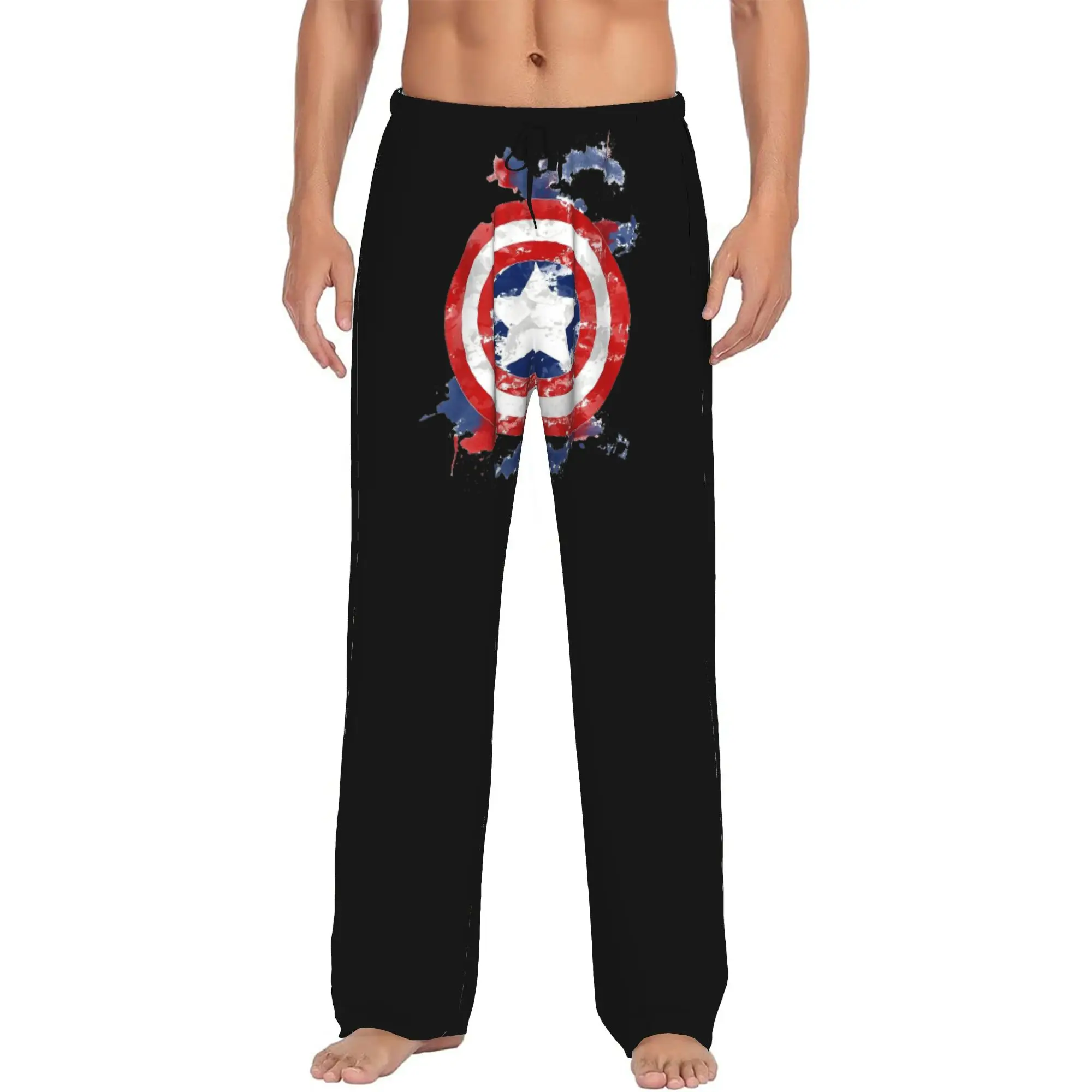 Custom Captain Anime America Pajama Pants Sleepwear for Men Elastic Waistband Sleep Lounge Bottoms with Pockets
Custom Captain Anime America Pajama Pants Sleepwear for Men Elastic Waistband Sleep Lounge Bottoms with Pockets