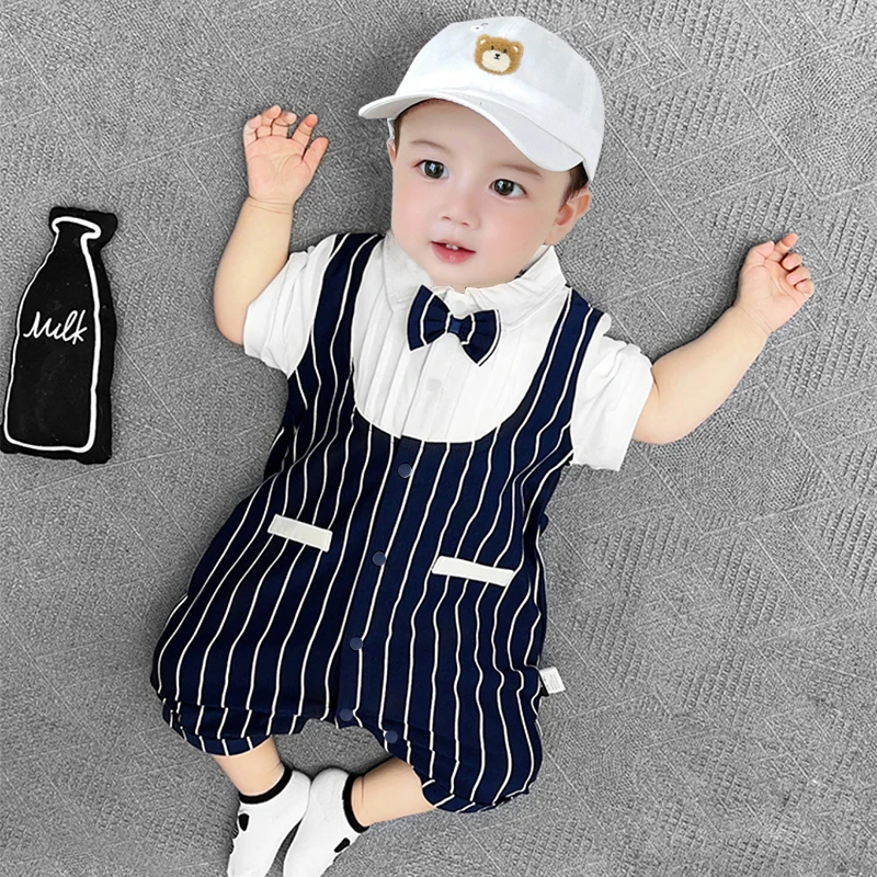 Summer baby boy pure cotton jumpsuit baby short-sleeved romper newborn full moon hundred days harem handsome dress
Summer baby boy pure cotton jumpsuit baby short-sleeved romper newborn full moon hundred days harem handsome dress