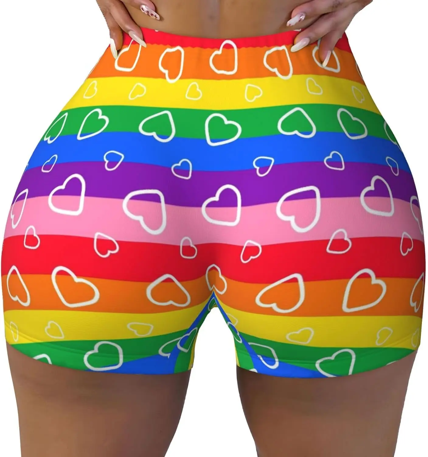 Женские шорты для йоги с высокой талией Heart Rainbow LGBT Pride Month, эластичные шорты для тренировок в тренажерном зале, спортивные штаны для бега
Женские шорты для йоги с высокой талией Heart Rainbow LGBT Pride Month, эластичные шорты для тренировок в тренажерном зале, спортивные штаны для бега