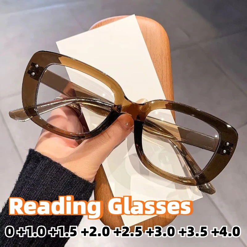Fashionable Square Reading Glasses Anti Blue Light Thick Frame Fashion Presbyopia Glasses for Women Men Diopters 0 To +4.0
Fashionable Square Reading Glasses Anti Blue Light Thick Frame Fashion Presbyopia Glasses for Women Men Diopters 0 To +4.0