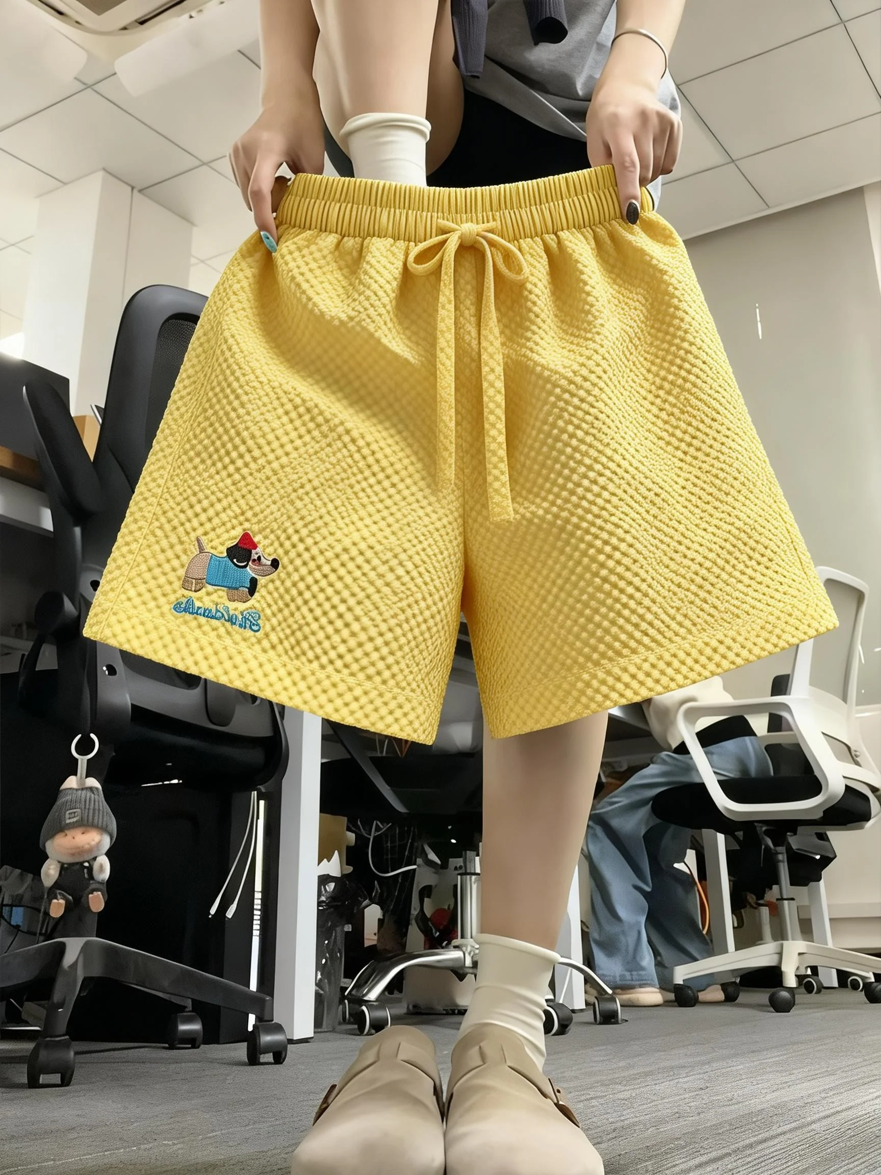 Dopamine Yellow Quick Dry Sausage Dog Shorts Women's Summer A-Line Sports Workwear Mountain Five-Quarter Pants Small Size
Dopamine Yellow Quick Dry Sausage Dog Shorts Women's Summer A-Line Sports Workwear Mountain Five-Quarter Pants Small Size