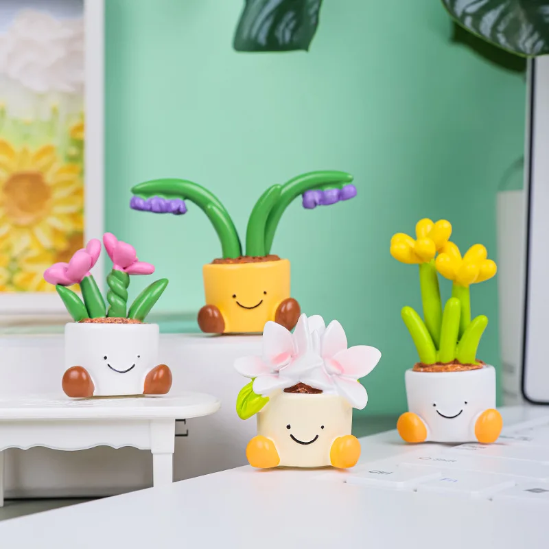 4pcs Cute Expression Flowerpot Potted Plant Flower Miniatures Desktop Ornament Resin Mini Home Decoration Crafts for Office Room
4pcs Cute Expression Flowerpot Potted Plant Flower Miniatures Desktop Ornament Resin Mini Home Decoration Crafts for Office Room