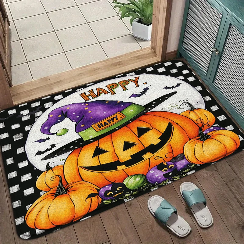 Halloween Pattern Doormat Pumpkin Spider and Ghost Floor Mat Home Decorative Living Room Rug Anti-Slip Mat Kitchen Carpet
Halloween Pattern Doormat Pumpkin Spider and Ghost Floor Mat Home Decorative Living Room Rug Anti-Slip Mat Kitchen Carpet