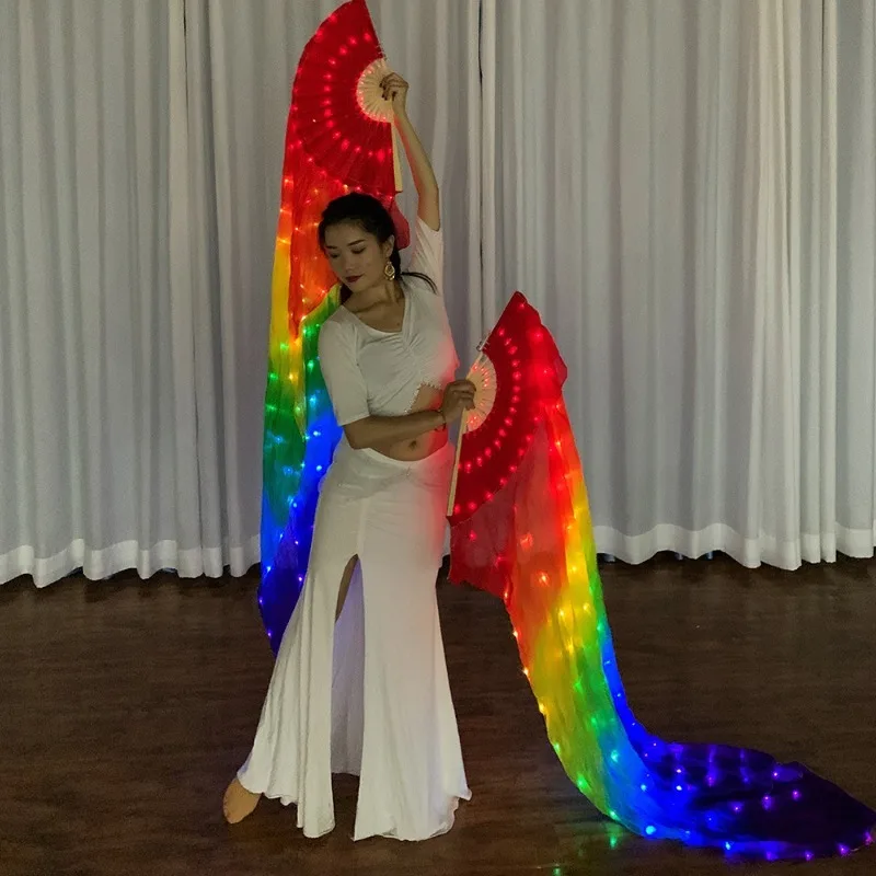 Customized Dance Performance Creative Luminous LED Fan Belly Dance Oriental Dance Bar Ballroom KTV Props Five Rainbow Long Thick
Customized Dance Performance Creative Luminous LED Fan Belly Dance Oriental Dance Bar Ballroom KTV Props Five Rainbow Long Thick