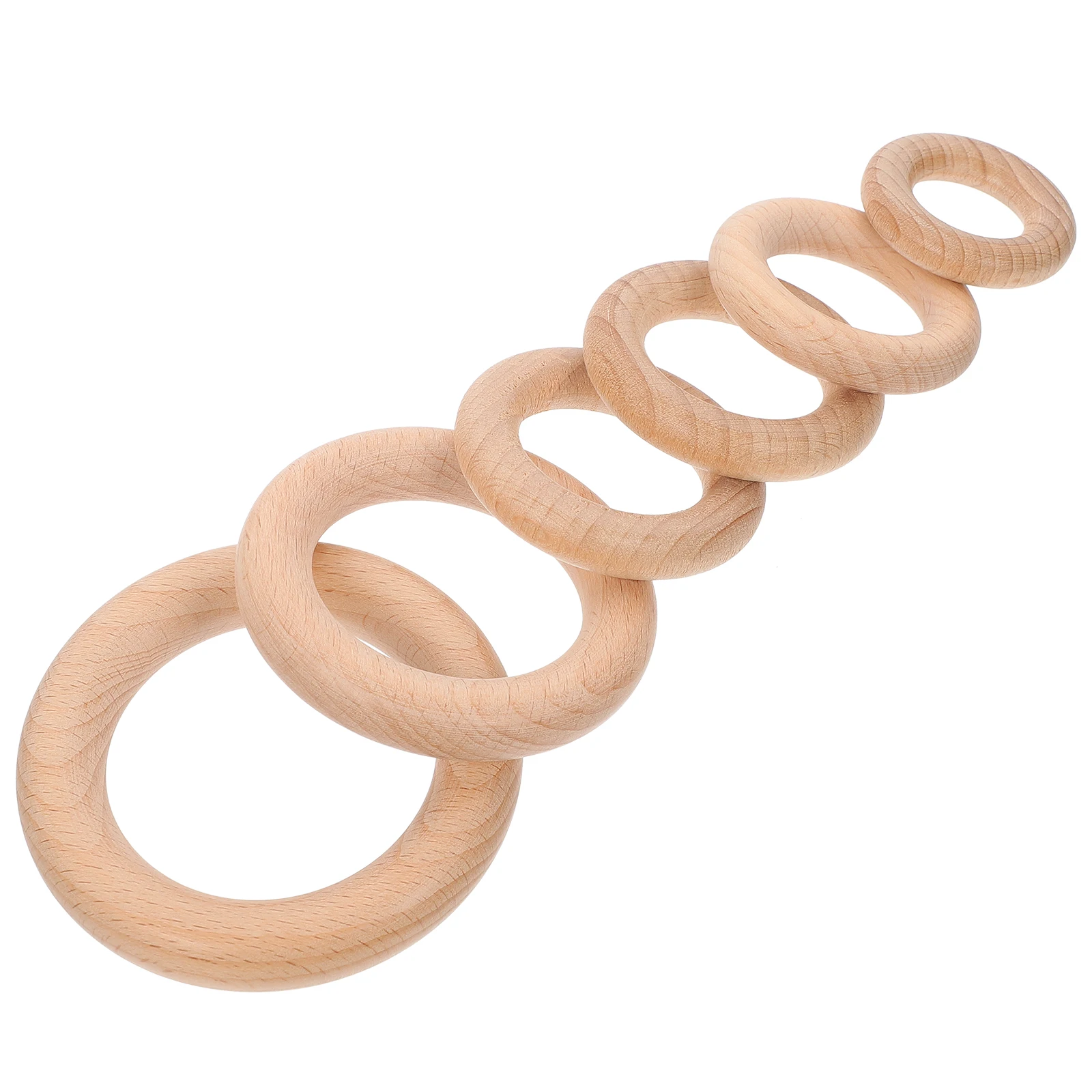 6pcs Baby Teething Wood Ring Newborn Beech Circles Unfinished Wooden Accessories Craft Projects Gum Relief Jaw Development
6pcs Baby Teething Wood Ring Newborn Beech Circles Unfinished Wooden Accessories Craft Projects Gum Relief Jaw Development