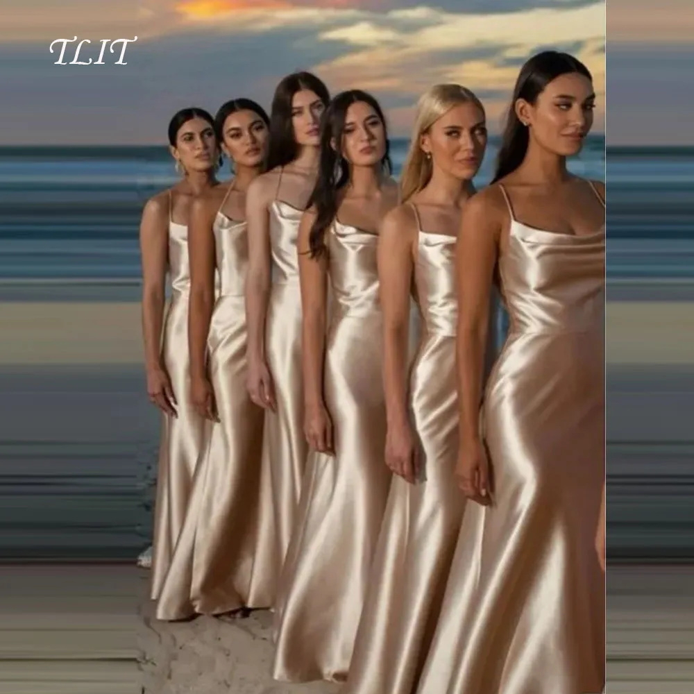 TLIT Elegant Champagne Color Silk Satin Mermaid Evening Dresses Customized Spaghetti Strap Strapless Long Formal Party Dresses
TLIT Elegant Champagne Color Silk Satin Mermaid Evening Dresses Customized Spaghetti Strap Strapless Long Formal Party Dresses