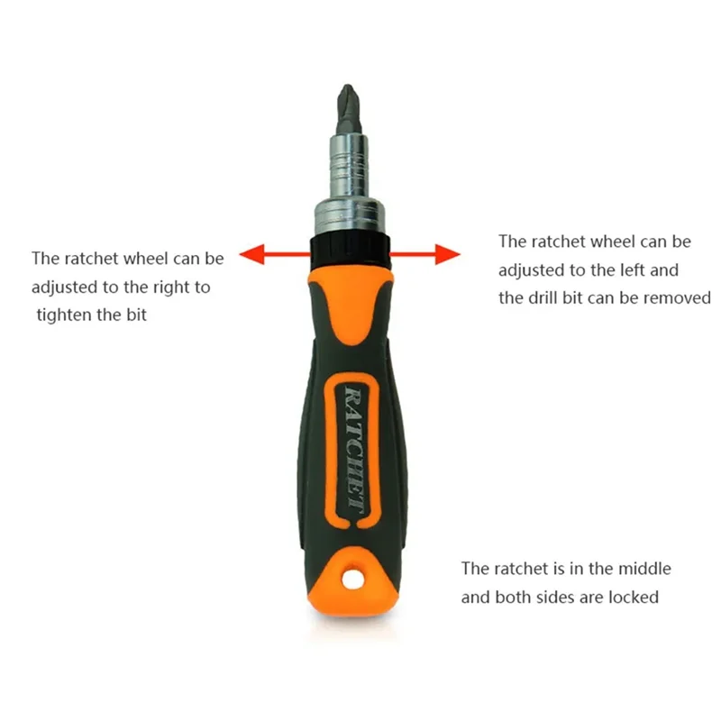 KYCOR-Precision Ratchet Screwdriver 38-Piece Set CR-V Bit With Universal Wrench 180 Degree Adjustable Handle Repair Hand Tool
KYCOR-Precision Ratchet Screwdriver 38-Piece Set CR-V Bit With Universal Wrench 180 Degree Adjustable Handle Repair Hand Tool