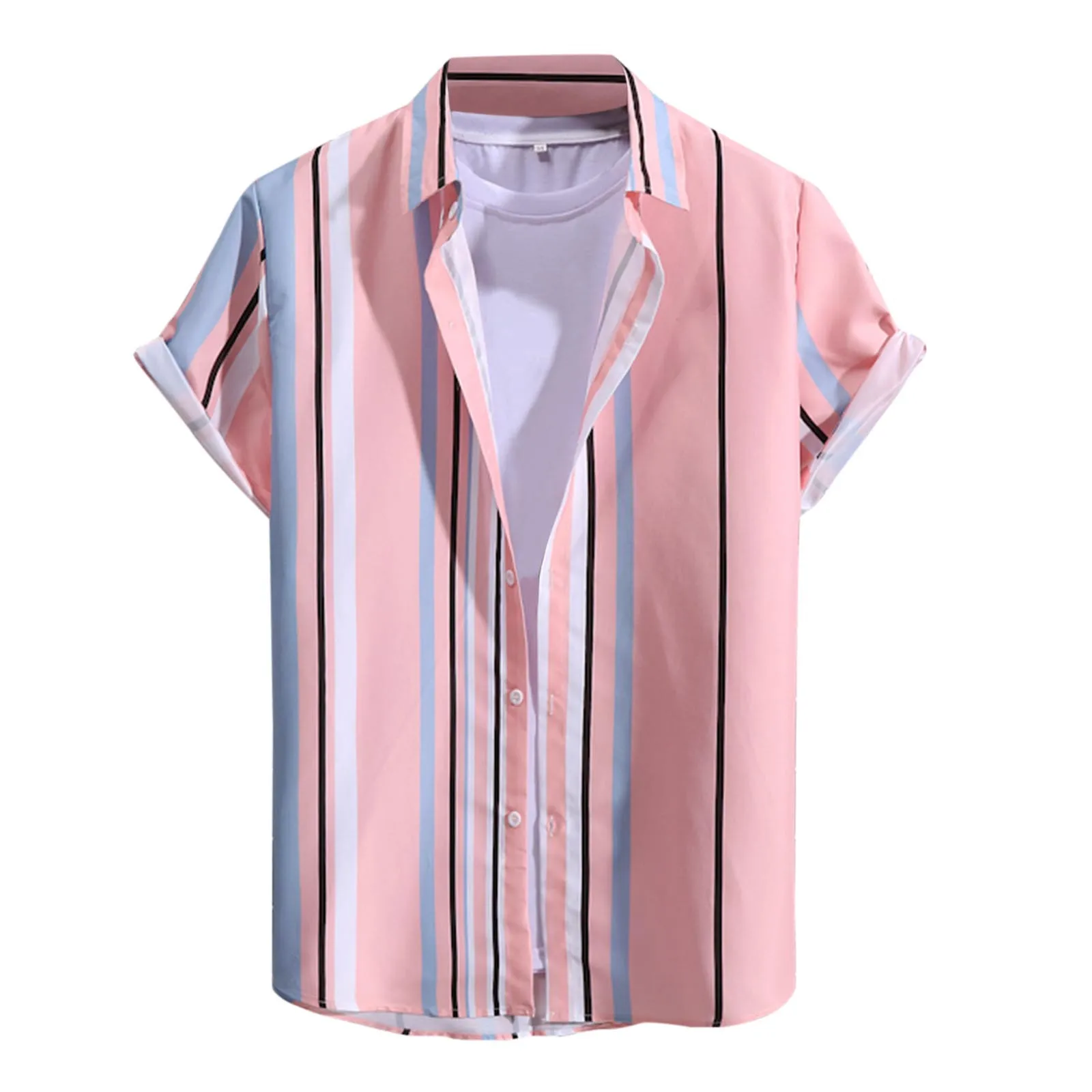 Summer Men Short Sleeve Stripe Shirt Casual Geometric Baggy Men's Button Down Hawaiian Shirt Tops Male Blouse Clothes
Summer Men Short Sleeve Stripe Shirt Casual Geometric Baggy Men's Button Down Hawaiian Shirt Tops Male Blouse Clothes