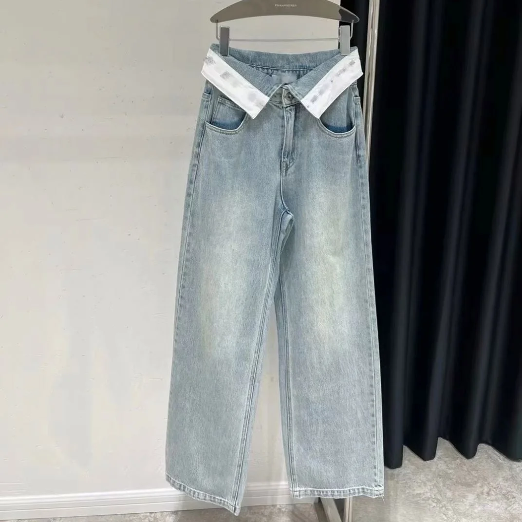 New Trends High Quality Washed Korean Style Wide Leg Denim Casual Women Jeans Pants
New Trends High Quality Washed Korean Style Wide Leg Denim Casual Women Jeans Pants