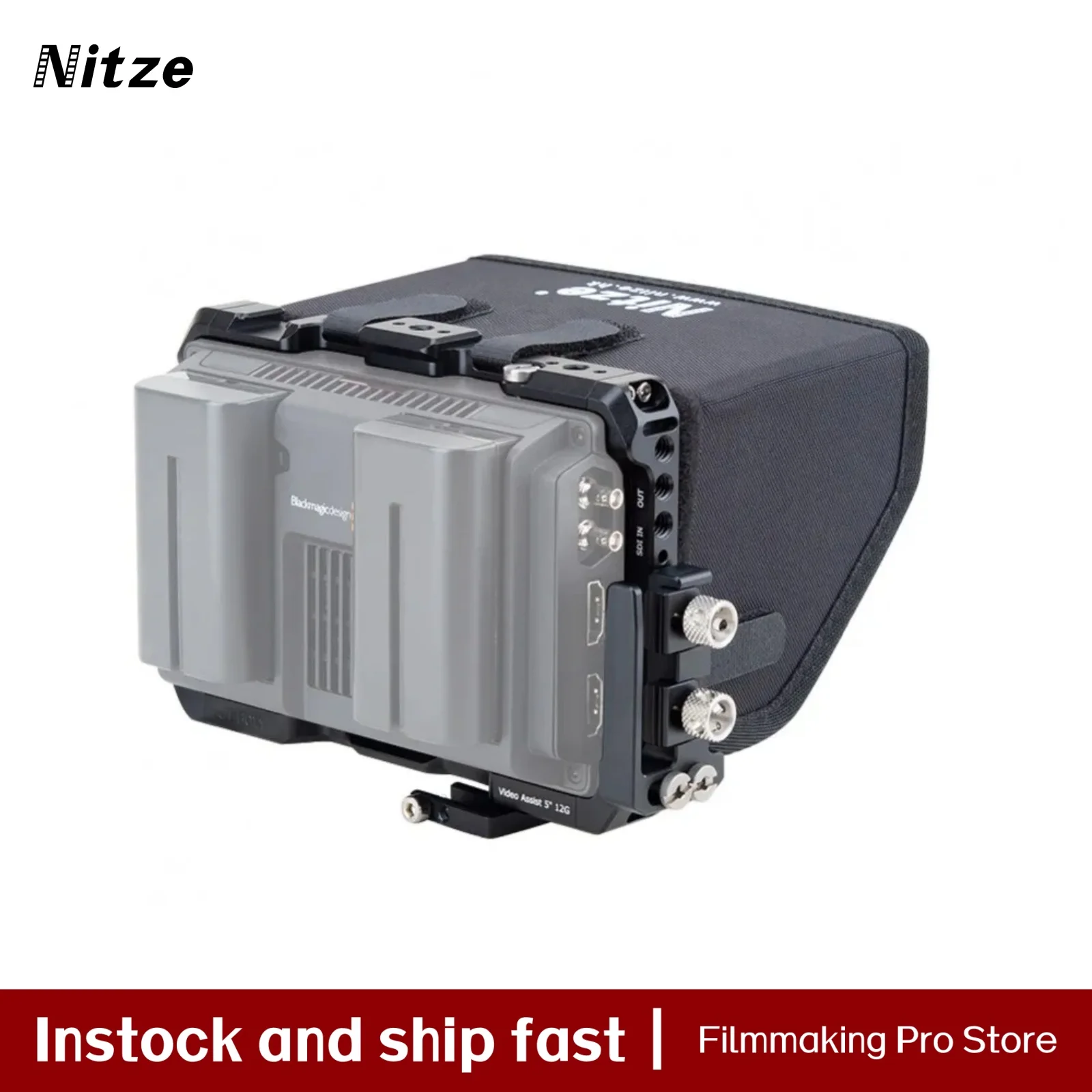 Nitze Monitor Cage for Blackmagic Video Assist 5 12G / Blackmagic Video Assist 5 3G
Nitze Monitor Cage for Blackmagic Video Assist 5 12G / Blackmagic Video Assist 5 3G
