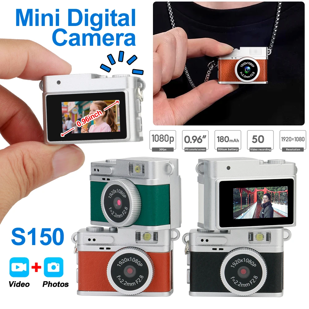 Retro Digital Camera 1080P CCD Mini Camcorder with Screen Portable Sports Cam Indoor Outdoor Vintage Small Video Recorder S150
Retro Digital Camera 1080P CCD Mini Camcorder with Screen Portable Sports Cam Indoor Outdoor Vintage Small Video Recorder S150