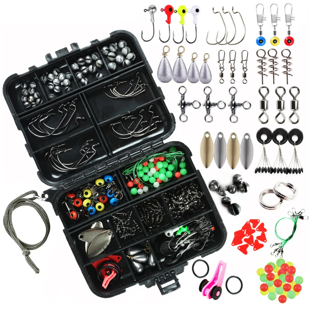Fishing Accessories Kit With Fishing Lure Hooks Fishing Leaders With Tackle Box Fishing Gear Equipment
Fishing Accessories Kit With Fishing Lure Hooks Fishing Leaders With Tackle Box Fishing Gear Equipment