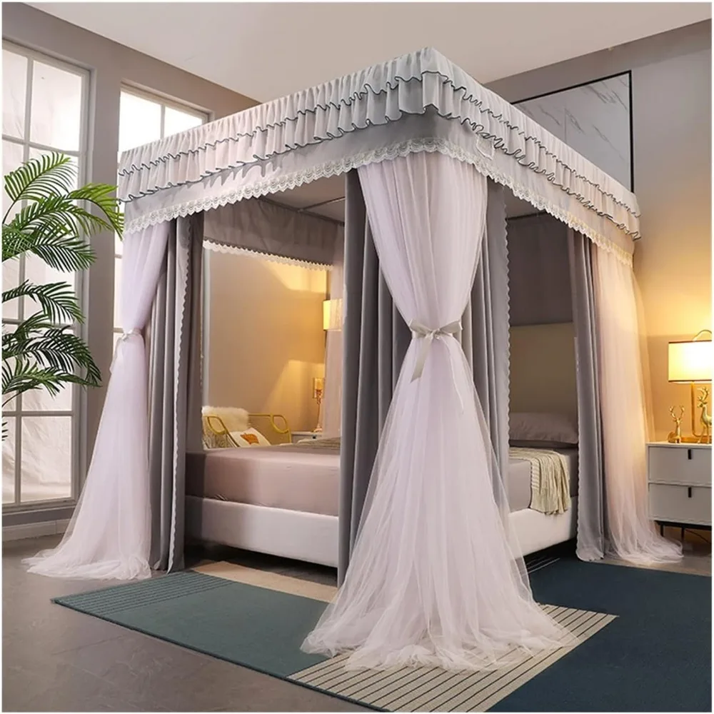 Bed Canopy Double Bed Mosquito Net, European Double Pole Luxury Bed Canopy, Bedroom Blackout Mosquito Net Bed Curtain (Size : 12
Bed Canopy Double Bed Mosquito Net, European Double Pole Luxury Bed Canopy, Bedroom Blackout Mosquito Net Bed Curtain (Size : 12