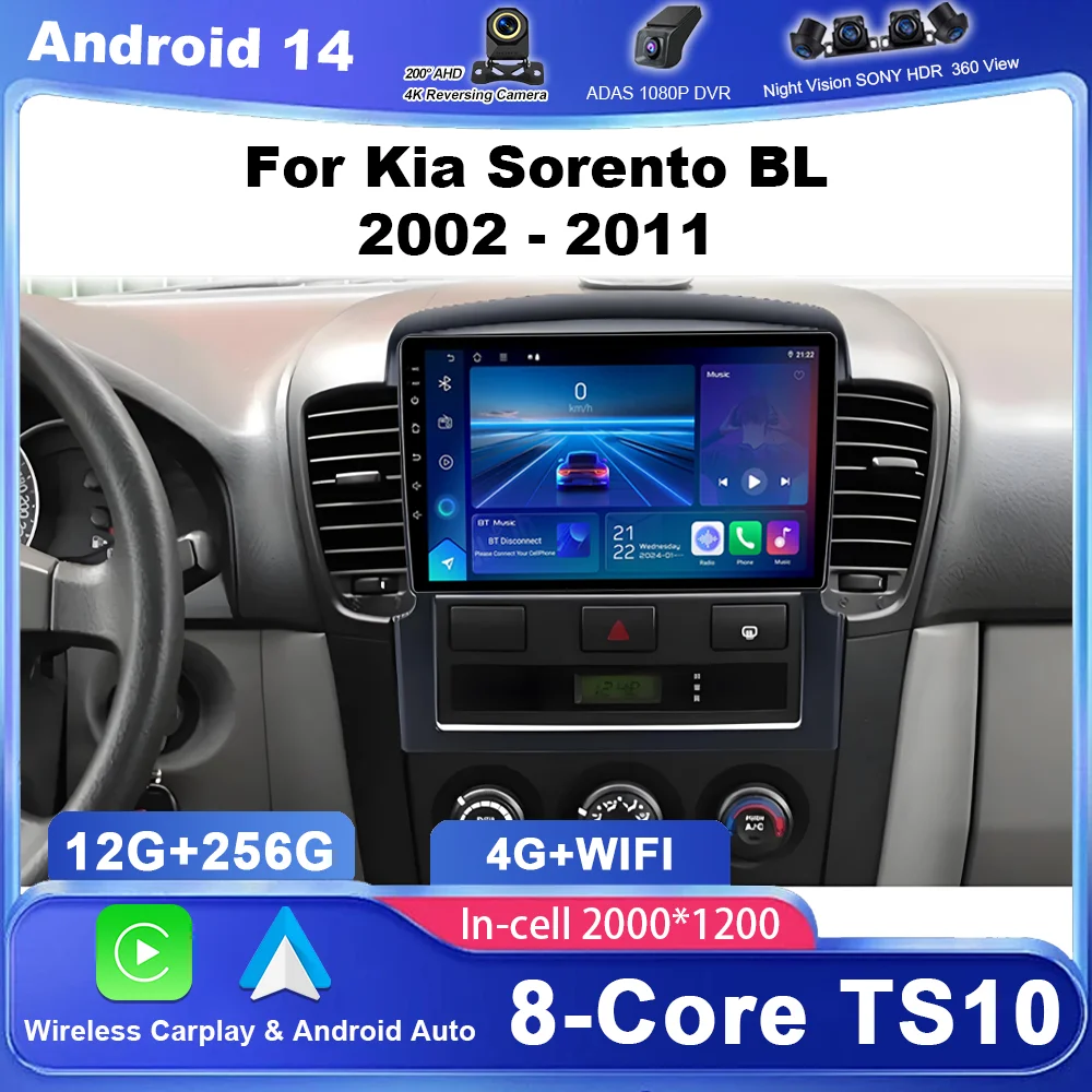 Android 14 Car Radio Stereo Carplay For Kia Sorento BL 2002 - 2011 Auto Multimidia Video Player GPS Navigation 2DIN DVD 5G Wifi
Android 14 Car Radio Stereo Carplay For Kia Sorento BL 2002 - 2011 Auto Multimidia Video Player GPS Navigation 2DIN DVD 5G Wifi