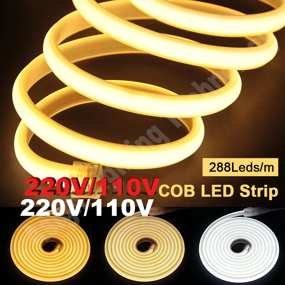 Светодиодная лента 220 В 110 В, 288 светодиодов/м, суперъяркая Светодиодная лента COB для наружного садового освещения, водонепроницаемая светодиодная лента, гибкая лента
Светодиодная лента 220 В 110 В, 288 светодиодов/м, суперъяркая Светодиодная лента COB для наружного садового освещения, водонепроницаемая светодиодная лента, гибкая лента