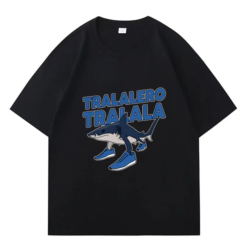 Забавная футболка Tralalero Tralala Shark Meme, мужская и женская модная футболка в стиле Харадзюку, летние футболки большого размера из 100% хлопка, High Street
Забавная футболка Tralalero Tralala Shark Meme, мужская и женская модная футболка в стиле Харадзюку, летние футболки большого размера из 100% хлопка, High Street