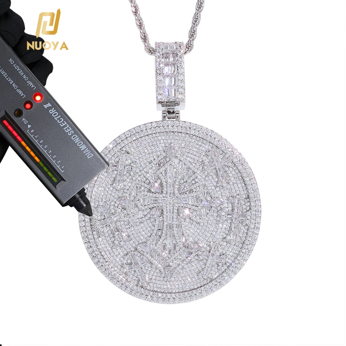 VVS1 Moissanite Round Cross Medallion Pendant S925 Silver & Brass Gold Silver Plated Iced Out Hip Hop Religious Men Necklace
VVS1 Moissanite Round Cross Medallion Pendant S925 Silver & Brass Gold Silver Plated Iced Out Hip Hop Religious Men Necklace