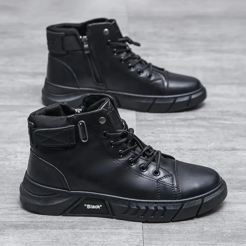 Solid High Top Boots, Classic Non Slip Comfy Boots For 's Winter And Autumn Outdoor Activities
Solid High Top Boots, Classic Non Slip Comfy Boots For 's Winter And Autumn Outdoor Activities